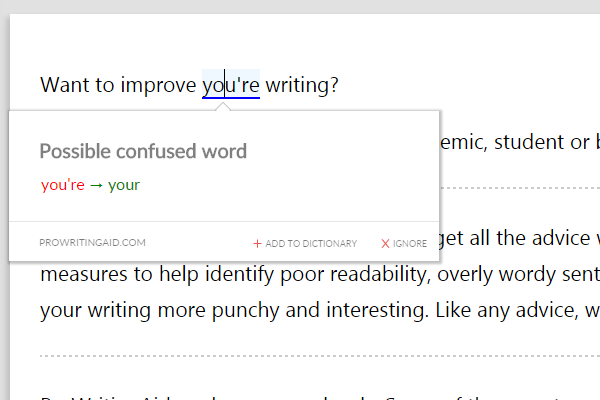 ProWritingAid with a Scrivener project open