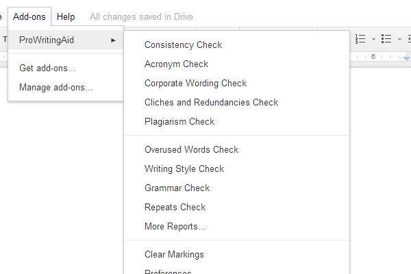 toggle google docs menu